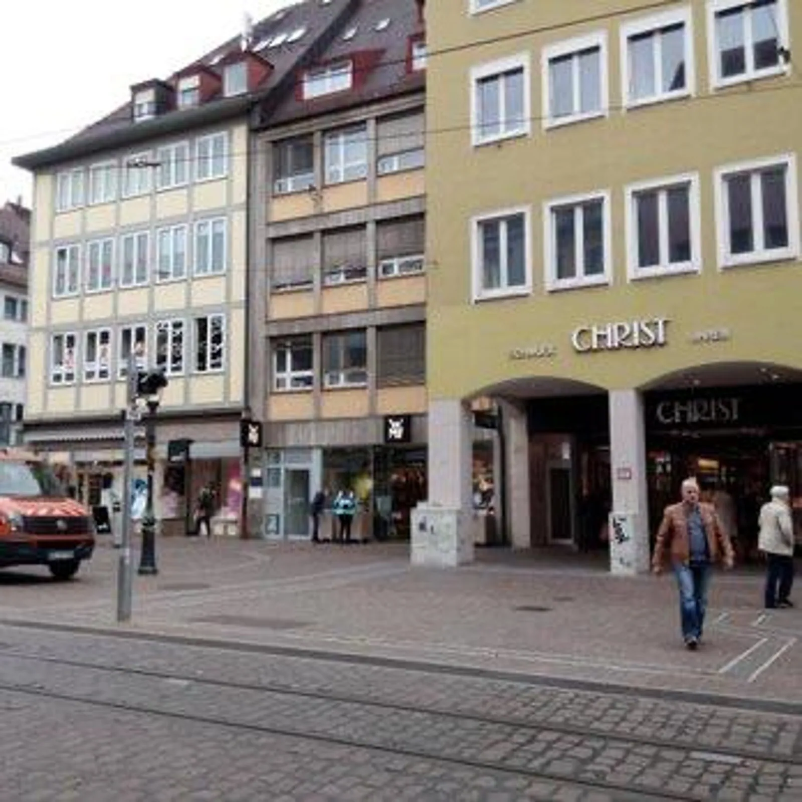 Fußgängerzone in der Freiburger Innenstadt.